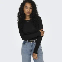 ONLY dame top ONLCARLOTTA - Black Discount