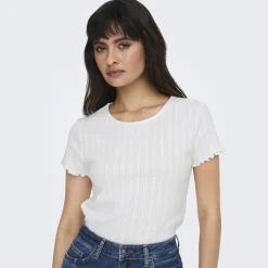 ONLY dame top ONLCARLOTTA - White Discount