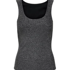 ONLY DAME TOP ONLEA - Black Silver Glitter Outlet