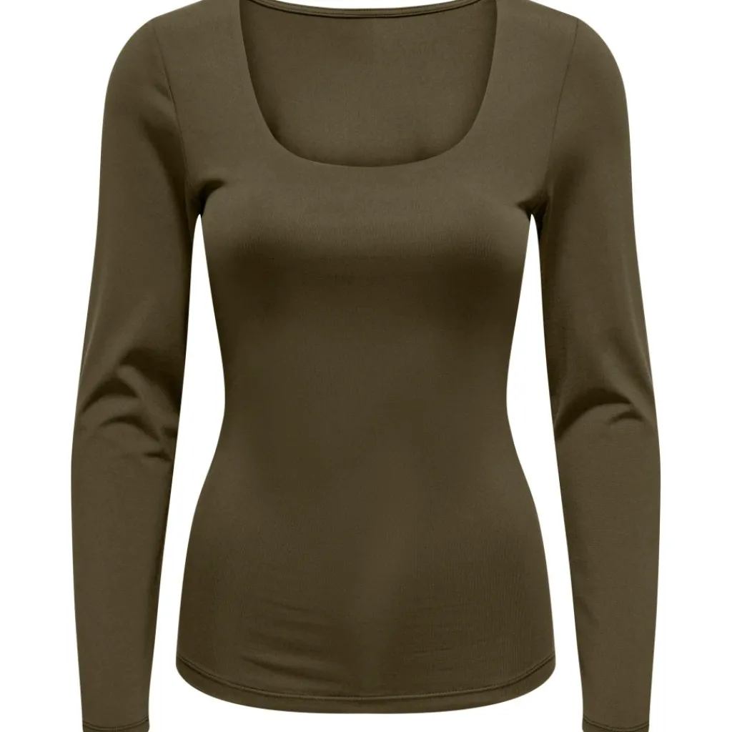 ONLY dame top ONLEA - Dark Olive Outlet