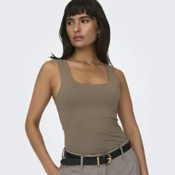 ONLY dame top ONLEA - Walnut Best