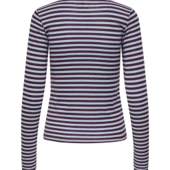 ONLY dame Top ONLELLI - Cabernet Stripes:Cashmere blue Clearance