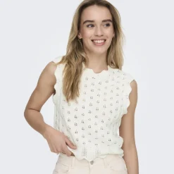 ONLY dame top ONLLUNA - Cloud Dancer Best