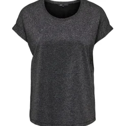 ONLY DAME TOP ONLMOSTER - Black Silver lurex Discount
