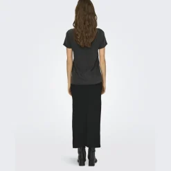 ONLY dame t-shirt ONLLUCY - Black BORN TO BE WILD