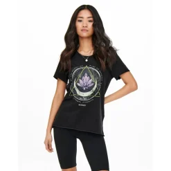 ONLY dame t-shirt ONLLUCY - Black LOTUS Clearance