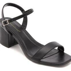 SHOES Opaline dame stiletter med blokhæl 6893 - Black Clearance