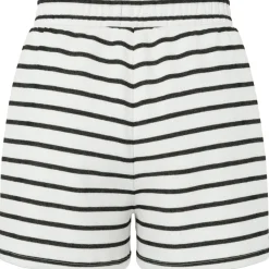 PIECES PCCHILLI dame shorts PCCHILLI - Cloud Dancer Stripes BLACK Online