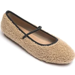 SHOES Petra Dame ballerinasko 6666 - Khaki Clearance