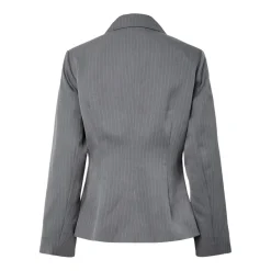 PIECES dame blazer PCFALKA - Grey pinstripe