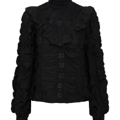 PIECES dame bluse PCALEX - Black Clearance