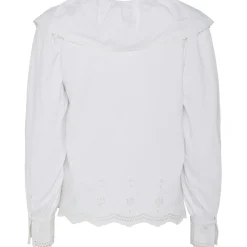 PIECES dame bluse PCANNABELLE - Bright White Bright White embroidery Clearance