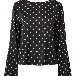 PIECES dame bluse PCJYTTA - Black White Dots