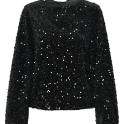 PIECES dame bluse PCKAM - Black Black sequins Best