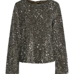PIECES dame bluse PCKAM - Morel Silver sequins Hot