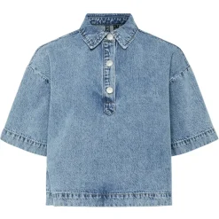 PIECES dame bluse PCKENYA - Medium blue denim New