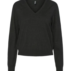 PIECES dame bluse PCNATALIE - Dark grey melange