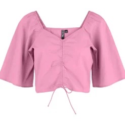 PIECES dame bluse PCVALDINE - Prism pink Hot