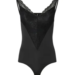 PIECES DAME BODYSTOCKING PCOLIVIA - Black Hot