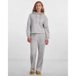 PIECES dame bukser PCCHILLI - Light Grey Melange New