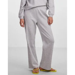 PIECES dame bukser PCCHILLI - Light Grey Melange New