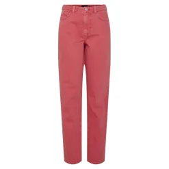 PIECES dame bukser PCFRIA - High Risk Red Washed Best