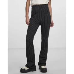 PIECES dame bukser PCJANNAH - Black White Stripes New