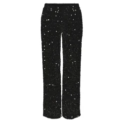 PIECES dame bukser PCKAM - Black Black sequins Sale