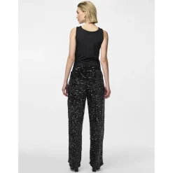 PIECES dame bukser PCKAM - Black Black sequins Sale