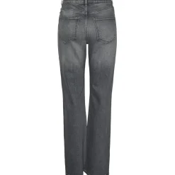 PIECES dame bukser PCSIFFI - Grey Denim RHINESTONE Clearance