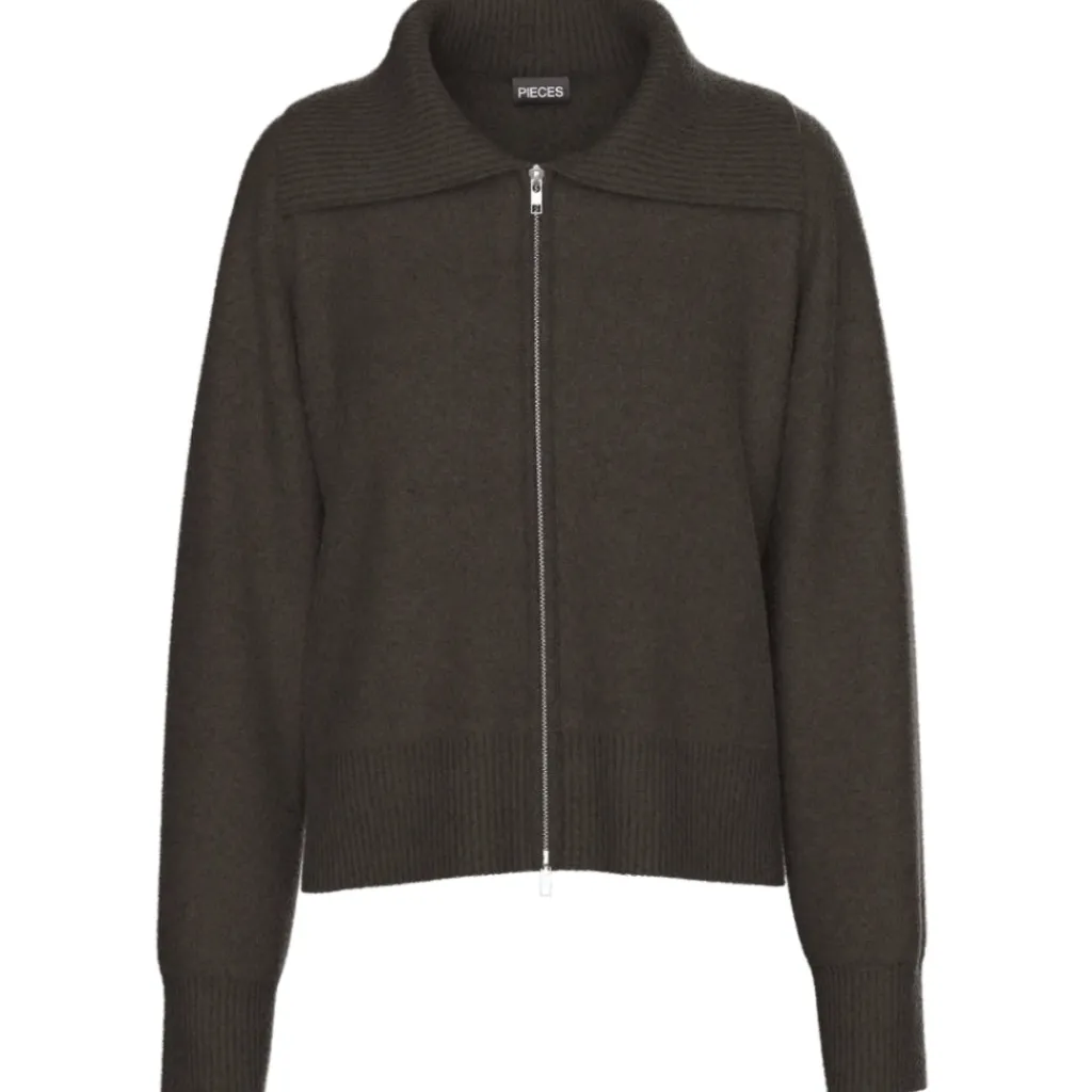 PIECES DAME CARDIGAN PCMALOU - Hot Fudge Melange Online