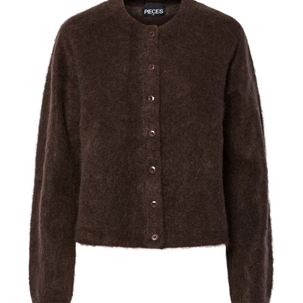 PIECES Dame Cardigan PCManika - Hot Fudge Melange Hot