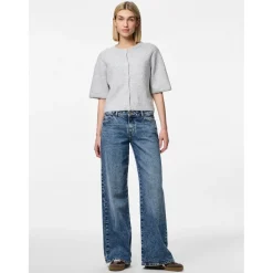 PIECES dame cardigan PCSILLY - Light Grey Melange