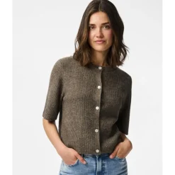 PIECES dame cardigan PCSILLY - Morel Melange Best