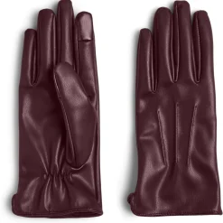 PIECES dame handsker PCCELLIE - Tawny Port Hot