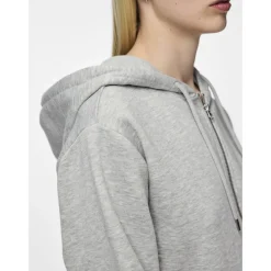 PIECES dame hoodie PCCHILLI - Light Grey Melange Outlet