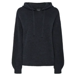 PIECES dame hoodie PCPIKO - Maritime Blue Melange Outlet