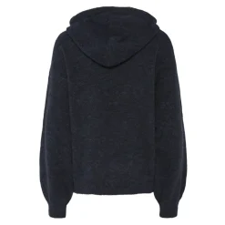 PIECES dame hoodie PCPIKO - Maritime Blue Melange Outlet