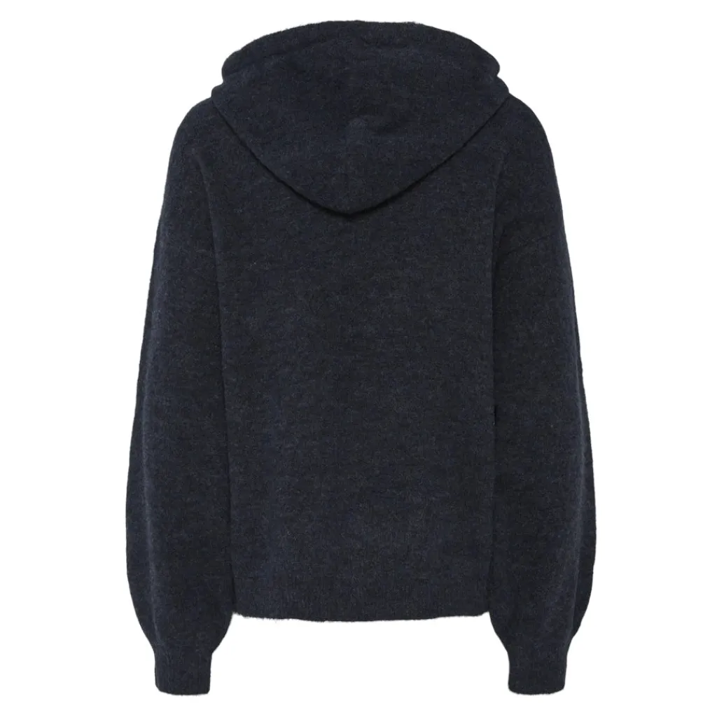 PIECES dame hoodie PCPIKO - Maritime Blue Melange Outlet