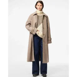 PIECES Dame Jakke PCJOELLA - Taupe Gray MELANGE Best