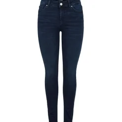 PIECES dame jeans PCDELLY - Dark Blue Hot