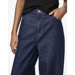 PIECES dame jeans PCSELMA - Dark Blue Denim Clearance