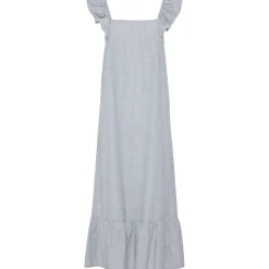 PIECES dame kjole PCAPIA - Nautical Blue Stripes Bright white Hot