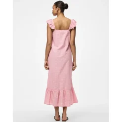 PIECES dame kjole PCAPIA - Pink Lemonade Stripes Bright white Discount