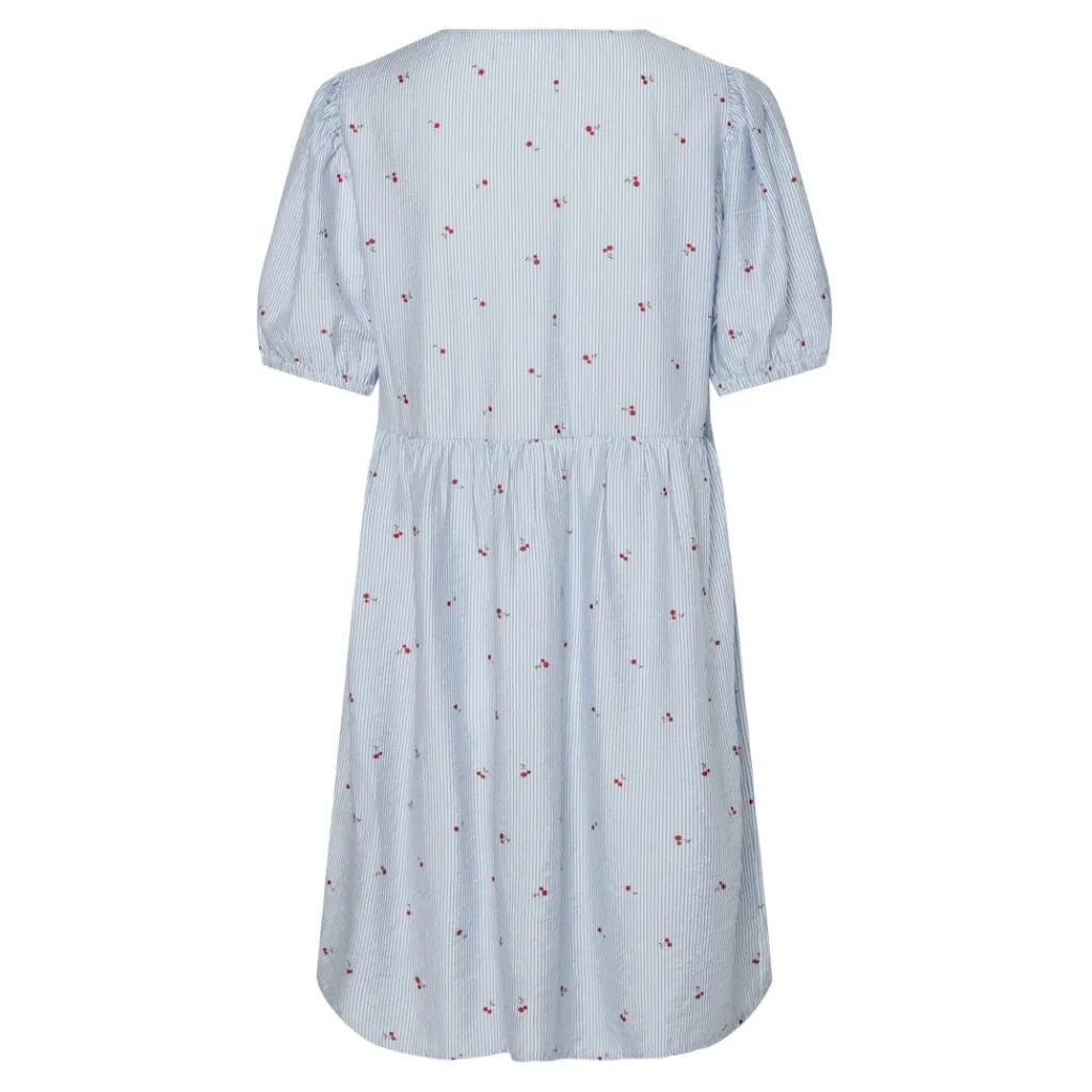 PIECES dame kjole PCFIONNA - Lichen Blue Hot