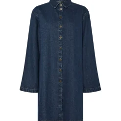 PIECES dame kjole PCFLORA - Medium blue denim Sale