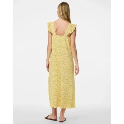 PIECES dame kjole PCFLORA - Pale Banana Small flower Outlet