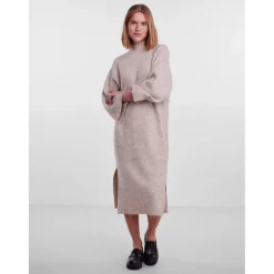 PIECES dame kjole PCJADE - White Pepper MELANGE