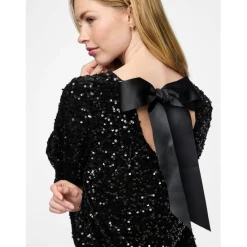 PIECES dame kjole PCKAM - Black Black sequins