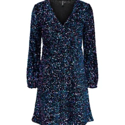 PIECES dame kjole PCKAM - Black Multi sequins